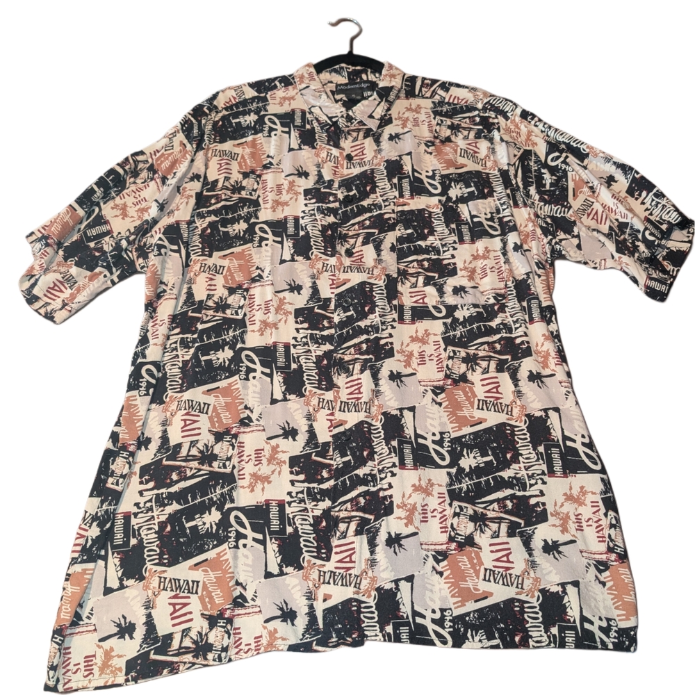 Hawaiian Print Casual Button Down Shirt